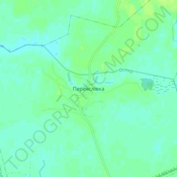 Mapa topográfico Переясловка, altitud, relieve