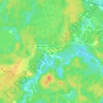 Mapa topográfico Ворониха, altitud, relieve