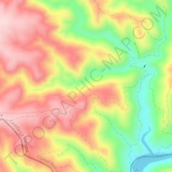 Mapa topográfico Miguel Moreno, altitud, relieve