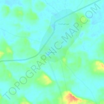 Mapa topográfico Mukam, altitud, relieve