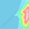 Mapa topográfico Tanjung Jaga, altitud, relieve