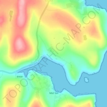 Mapa topográfico Camb, altitud, relieve
