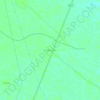 Mapa topográfico madaripur, altitud, relieve