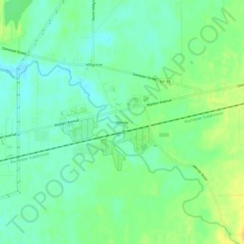 Mapa topográfico Wende, altitud, relieve