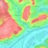 Mapa topográfico Cafosse, altitud, relieve