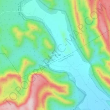 Mapa topográfico Kali Khol, altitud, relieve