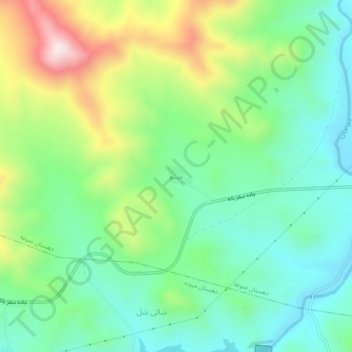 Mapa topográfico میتو, altitud, relieve