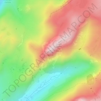 Mapa topográfico Cnicht, altitud, relieve