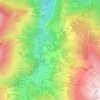 Mapa topográfico Les Granges, altitud, relieve