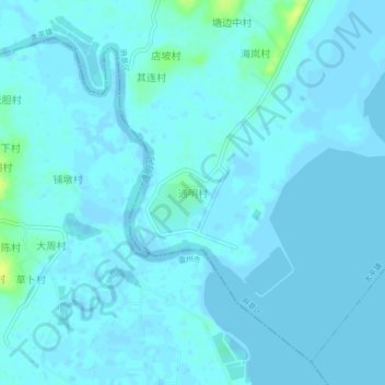 Mapa topográfico 通明村, altitud, relieve