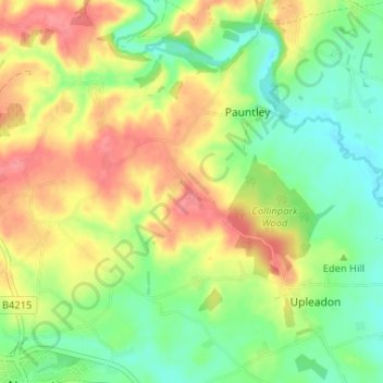 Mapa topográfico Brand Green, altitud, relieve