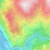 Mapa topográfico Les Cours, altitud, relieve