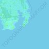 Mapa topográfico Live Oak Island, altitud, relieve