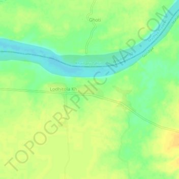 Mapa topográfico Dhapewada, altitud, relieve