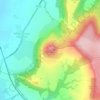 Mapa topográfico Roseberry Topping, altitud, relieve