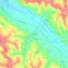 Mapa topográfico Les Combes, altitud, relieve