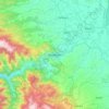 Mapa topográfico Baramulla, altitud, relieve