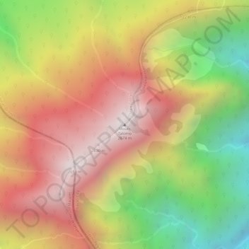 Mapa topográfico Mount Talomo, altitud, relieve