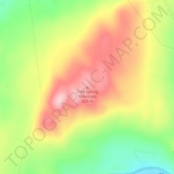 Mapa topográfico Cold Spring Mountain, altitud, relieve