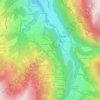 Mapa topográfico Les Chattrix, altitud, relieve