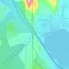 Mapa topográfico Border Town, altitud, relieve