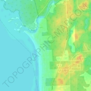 Mapa topográfico Sauble Beach North, altitud, relieve