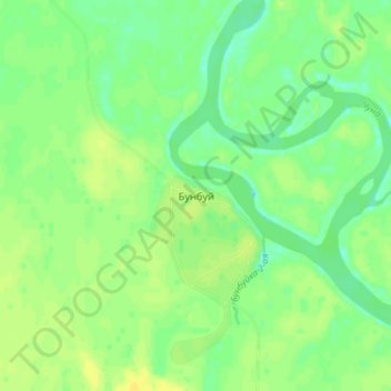 Mapa topográfico Бунбуй, altitud, relieve
