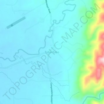 Mapa topográfico Tubo-Tubo, altitud, relieve