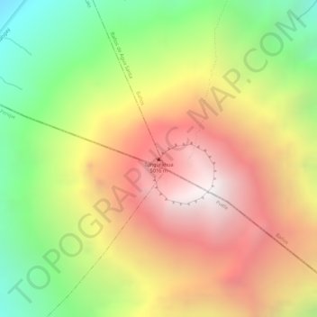 Mapa topográfico Tungurahua, altitud, relieve