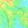 Mapa topográfico Los Alcarrizos, altitud, relieve