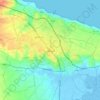 Mapa topográfico Ksar Hellal, altitud, relieve