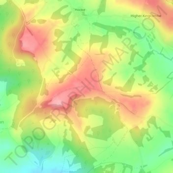 Mapa topográfico Mount Pleasant, altitud, relieve