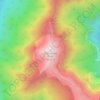 Mapa topográfico Charleston Peak, altitud, relieve