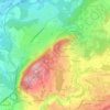 Mapa topográfico Les Crêtes, altitud, relieve