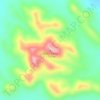 Mapa topográfico Agua Zarca, altitud, relieve
