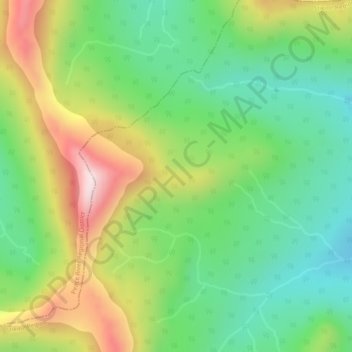 Mapa topográfico Omineca Mountains, altitud, relieve