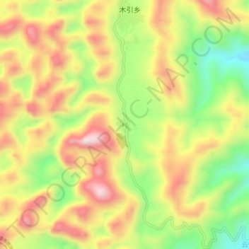 Mapa topográfico 村, altitud, relieve