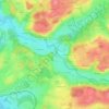 Mapa topográfico Staudach, altitud, relieve