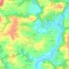 Mapa topográfico Kerman, altitud, relieve