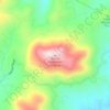 Mapa topográfico Round Mountain, altitud, relieve