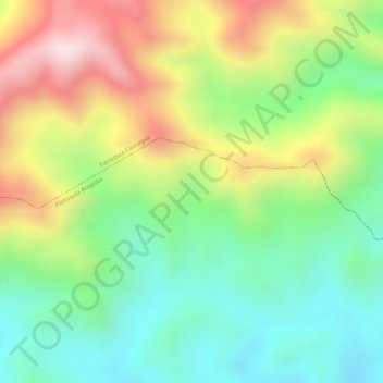 Mapa topográfico Navaja, altitud, relieve