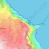 Mapa topográfico Cortado, altitud, relieve