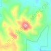 Mapa topográfico Custer Peak, altitud, relieve