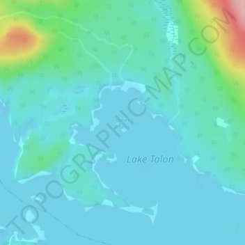 Mapa topográfico James Bay, altitud, relieve