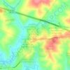 Mapa topográfico Cajuru do Sul, altitud, relieve