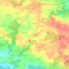 Mapa topográfico Coët Colay, altitud, relieve