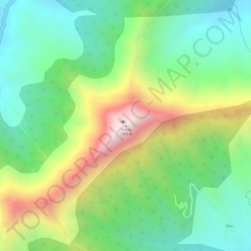 Mapa topográfico Torna, altitud, relieve