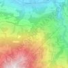 Mapa topográfico Les Granges, altitud, relieve