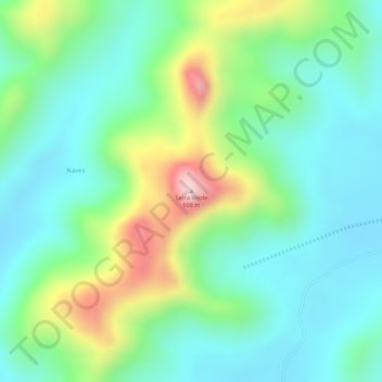 Mapa topográfico Serra Verde, altitud, relieve