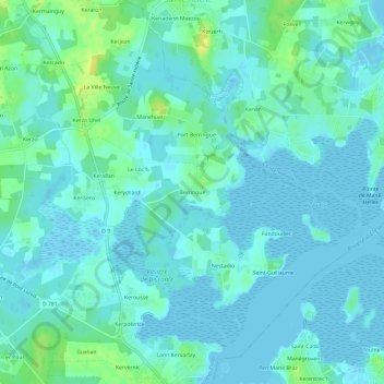 Mapa topográfico Berringue, altitud, relieve